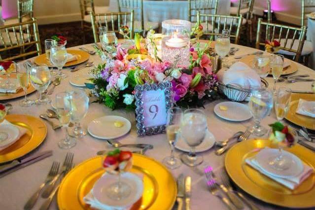 Pink centerpiece