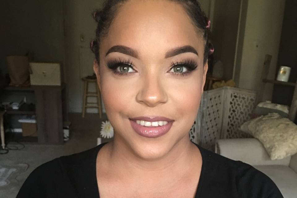 Sultry bridal makeup