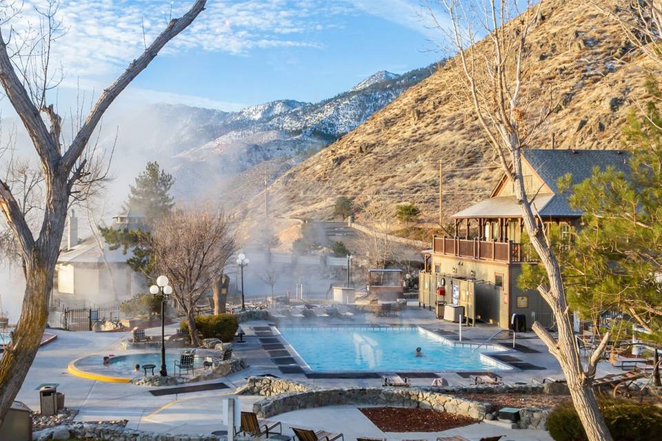 Hot springs and pool