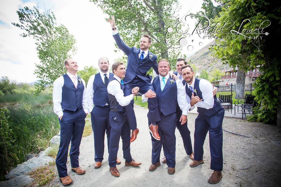 Groom with groomsmen