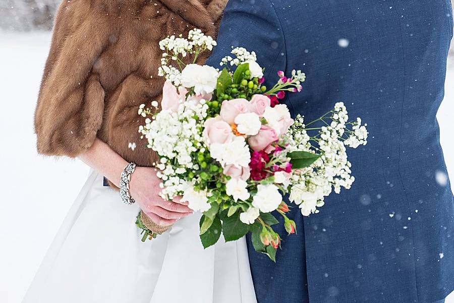 Married on a snowy day