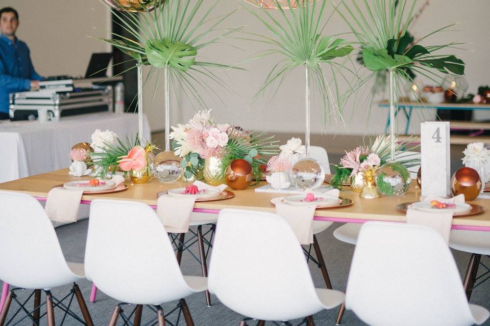 Dining area setup