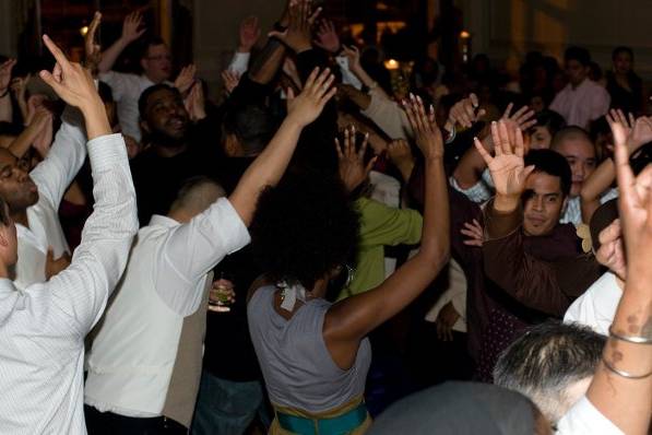 Guests dancing