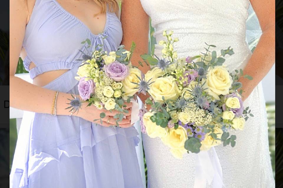 Bridal Bouquet and bridesmaid
