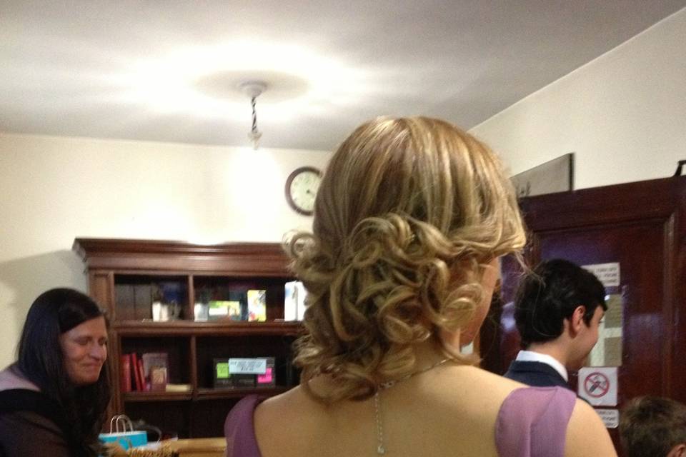 bridesmaid hair back view