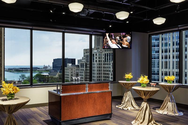 Bar table with centerpiece