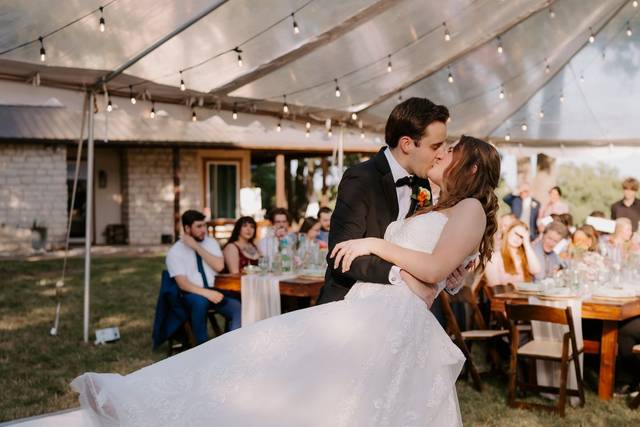 Tented reception first dance