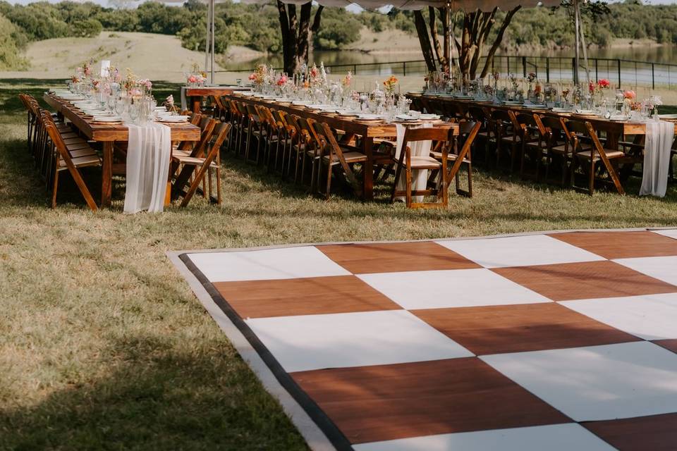 Tented wedding reception