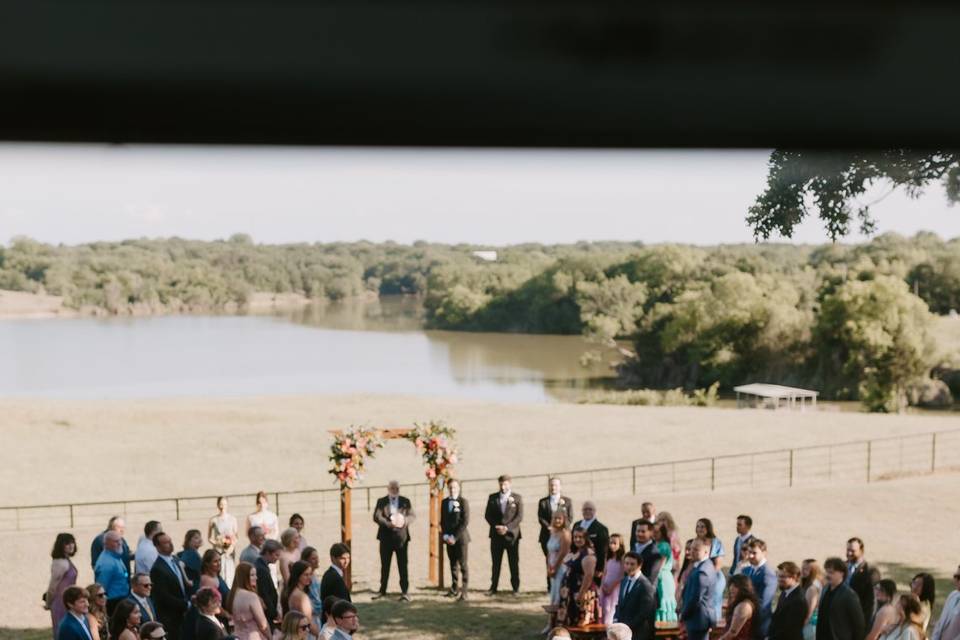 Outdoor wedding ceremony