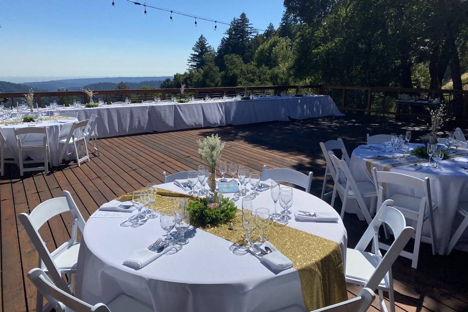 Reception on the deck