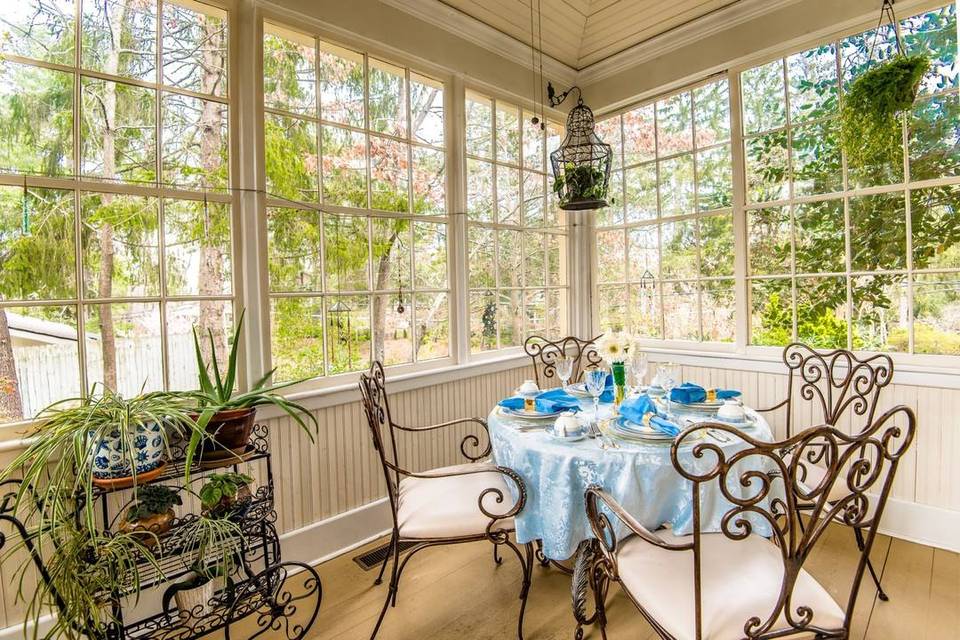 Meal in the Sunroom