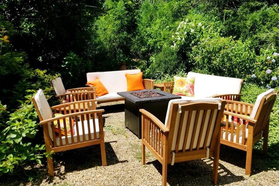 Outdoor garden seating