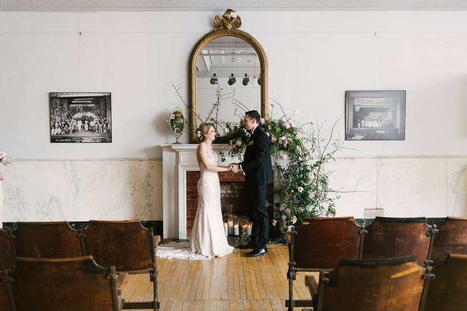 Our West Room is an intimate space for a ceremony or cocktails. Photo: Alicia King Photography