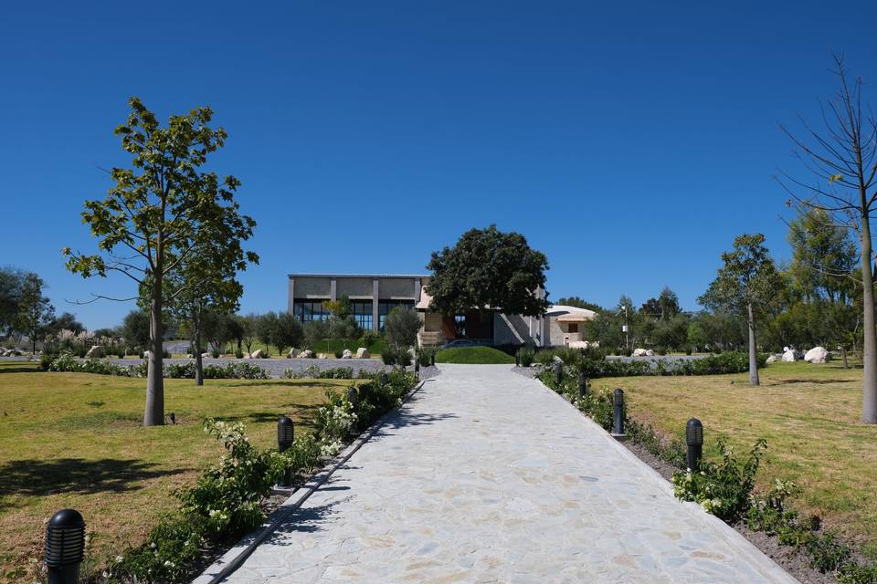 Way to main hall