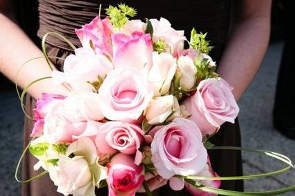 Wedding cake with flowers