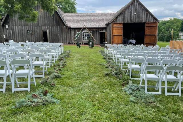 Barn as aisle background