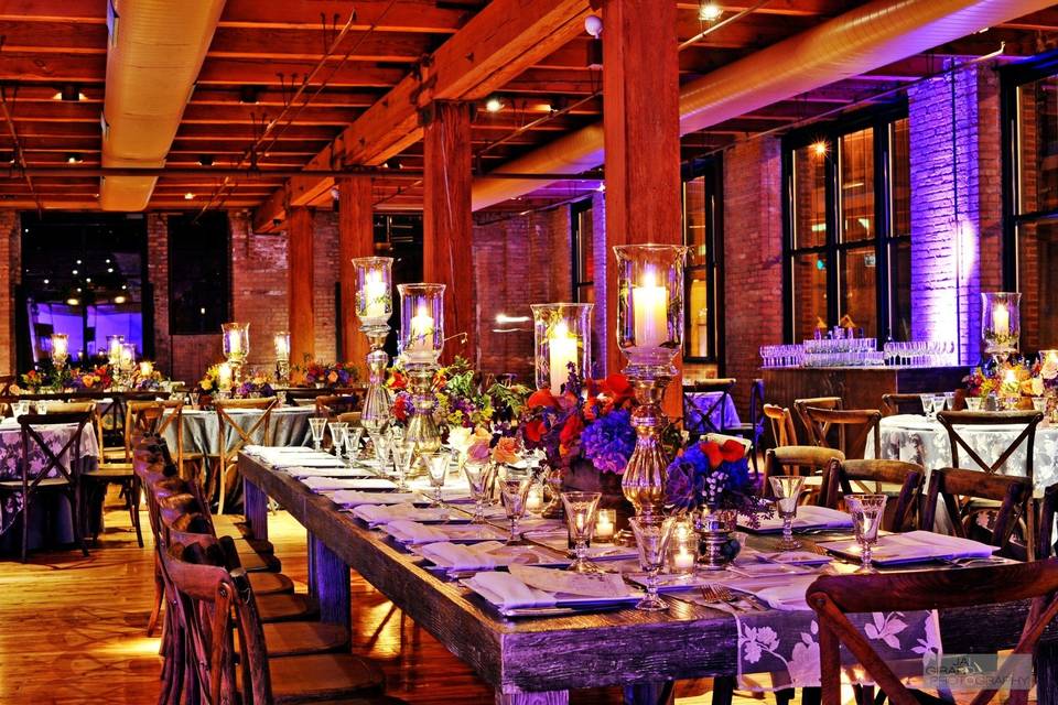 Rustic wedding reception