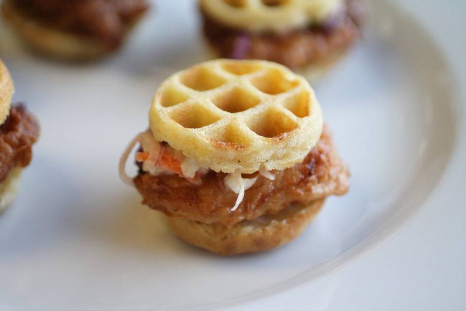 Miniature Chicken and Waffles