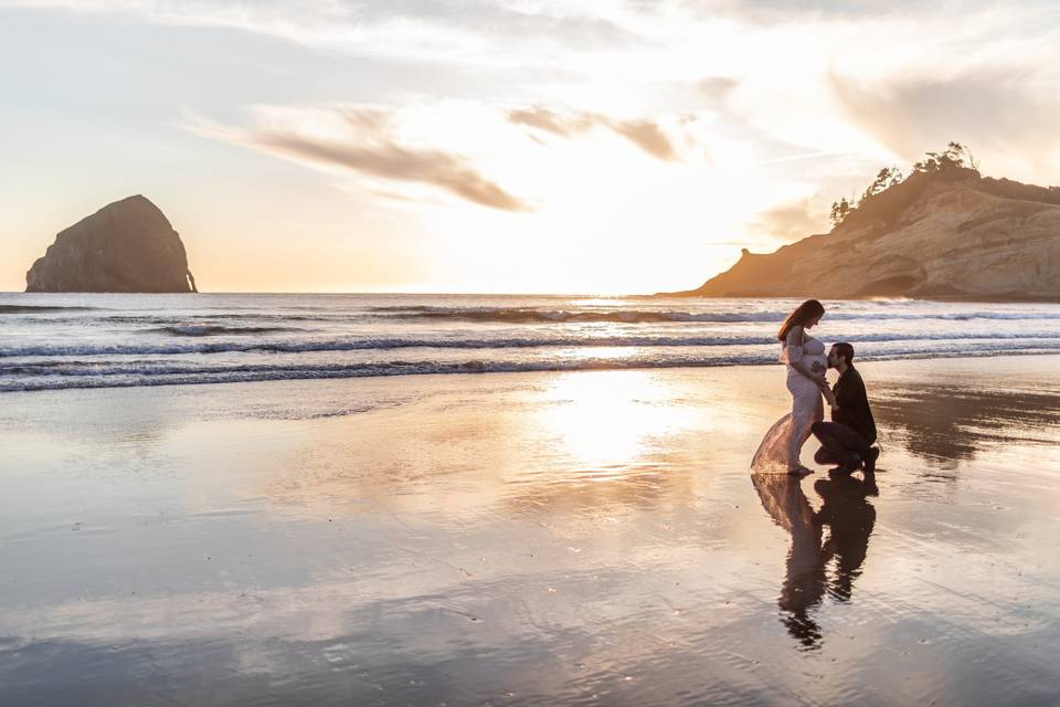 Oregon beach wedding