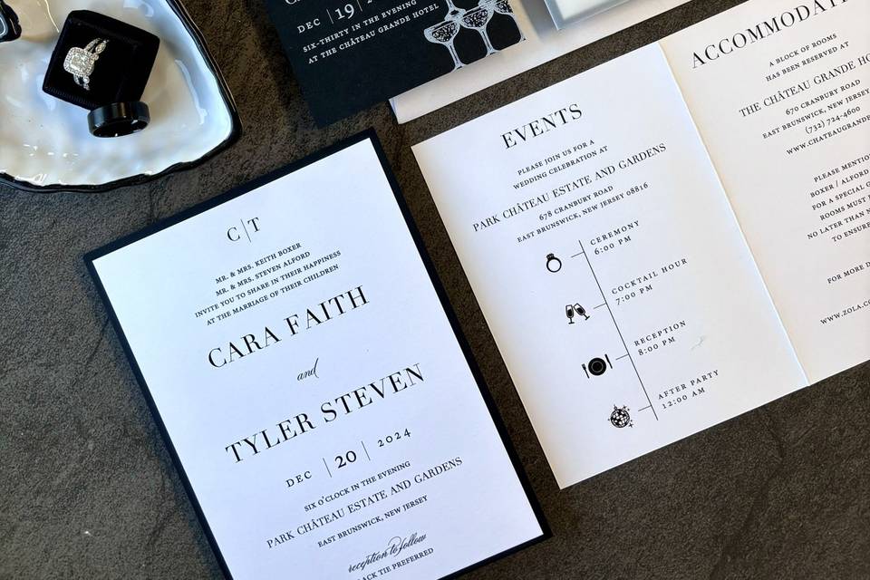 Black and White with Vellum