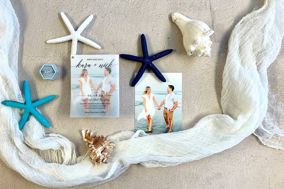 Beach Themed Save the Date