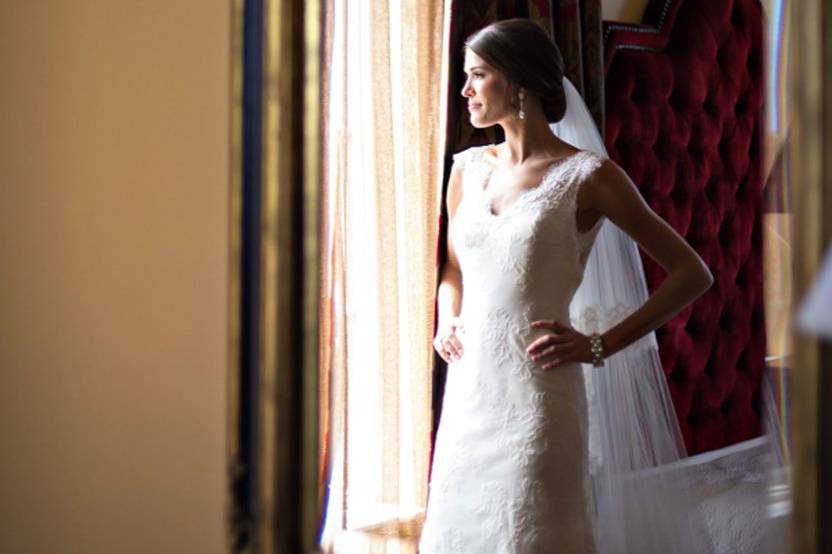 Bride getting ready