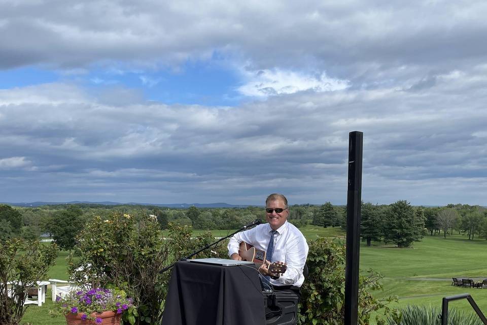 Gary welcoming guests