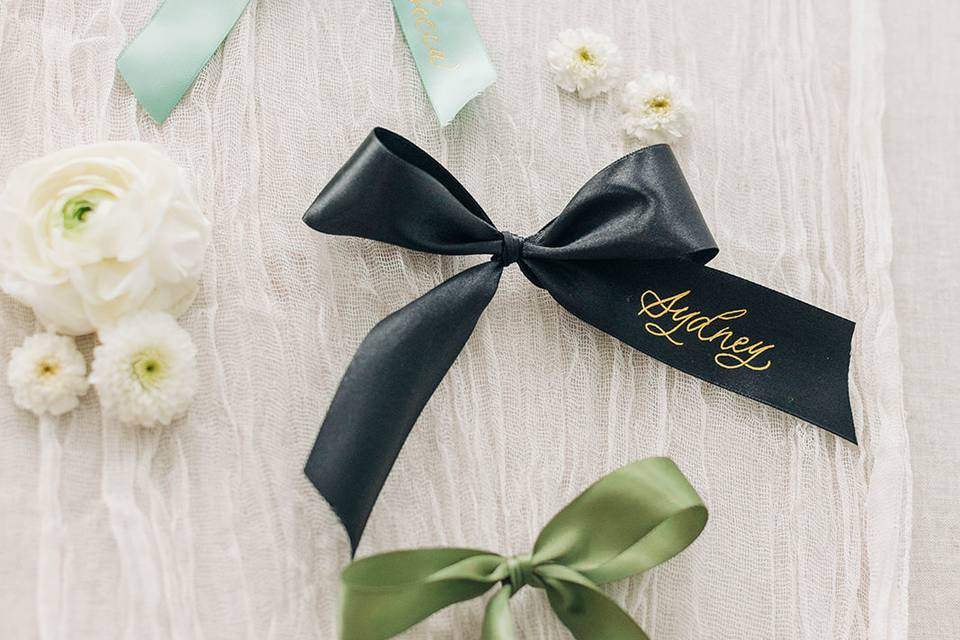 Satin Ribbon Place Cards