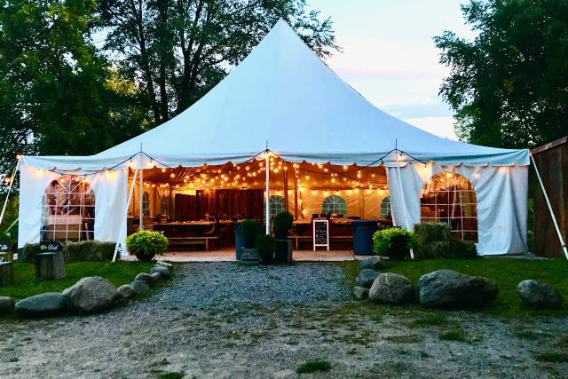 Tent lit up