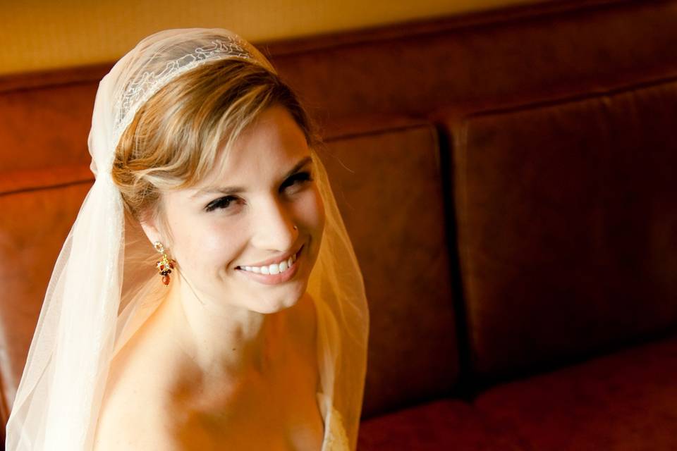 Smiling bride