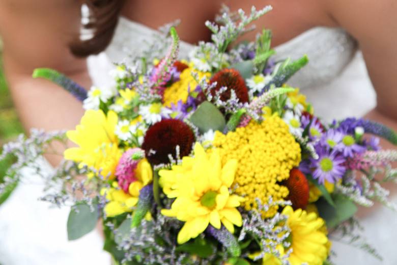 Bridal Shot with Bouquet