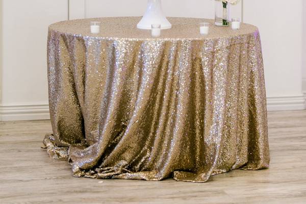 Gold Sequin Linens - On Call Event Rentals