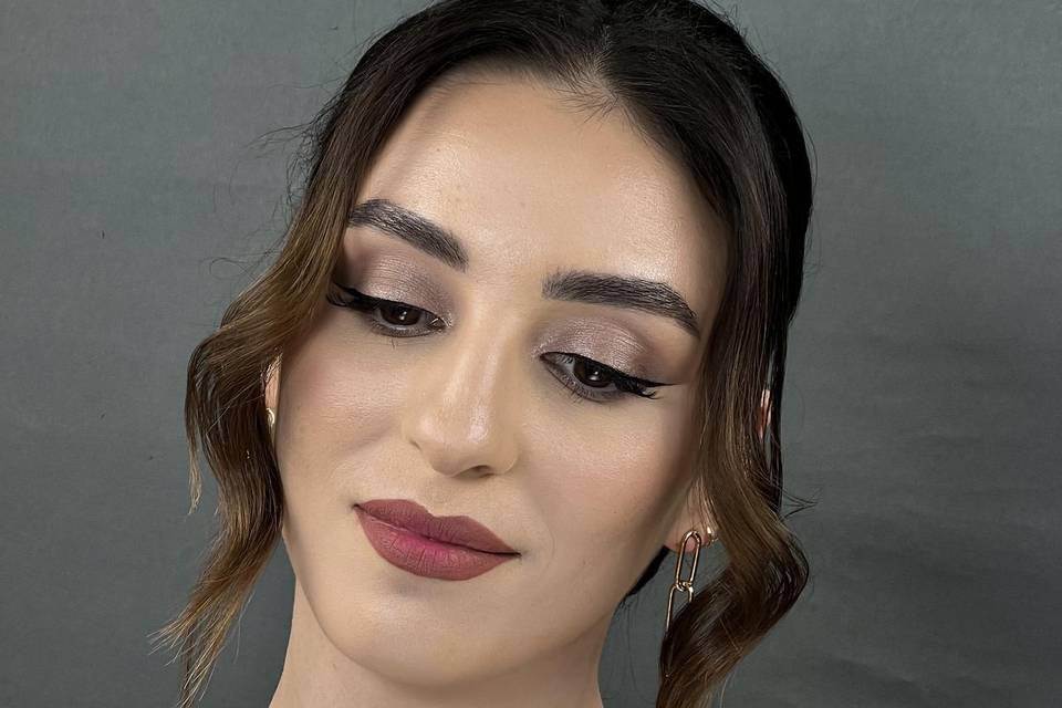 Soft glam and updo