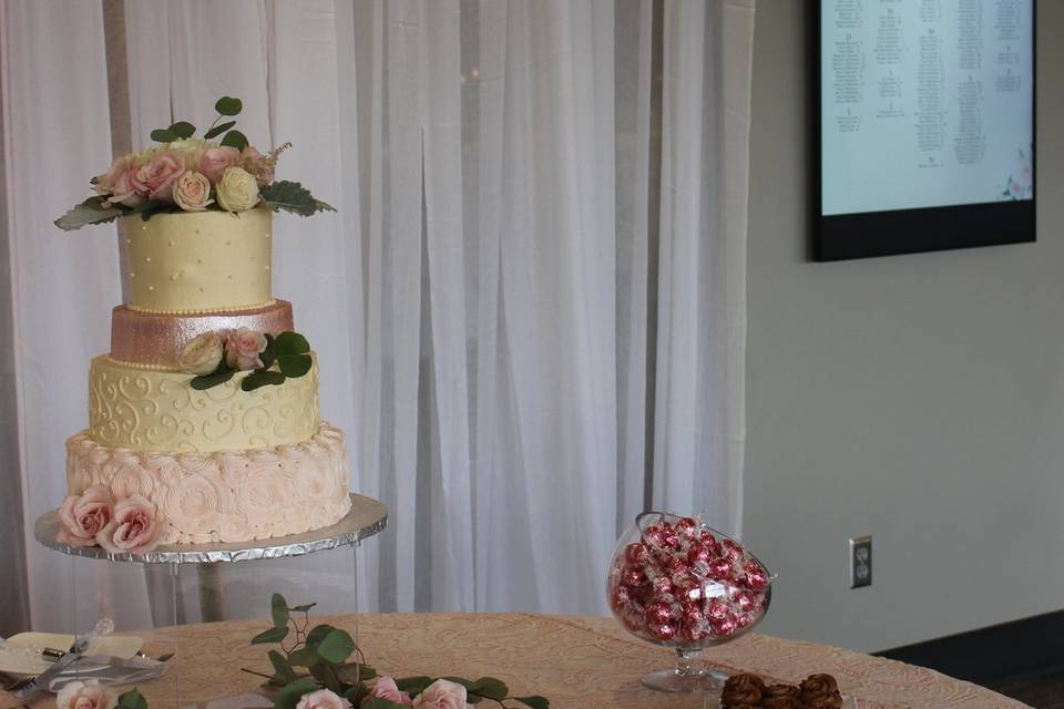 Cake table and seating chart