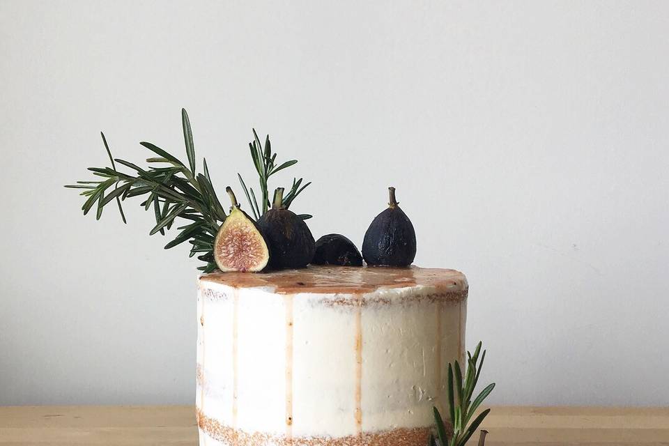 Fig + rosemary cake