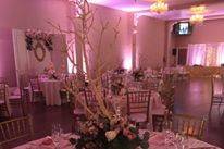 Table setup with centerpiece