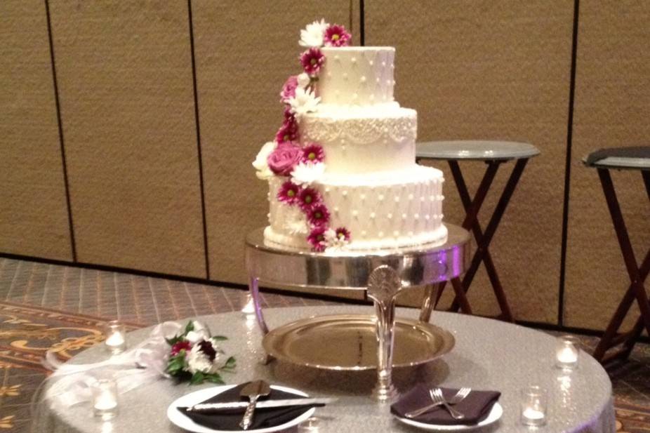 Wedding cake setup