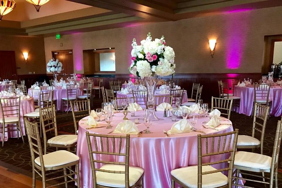 Pink table setup