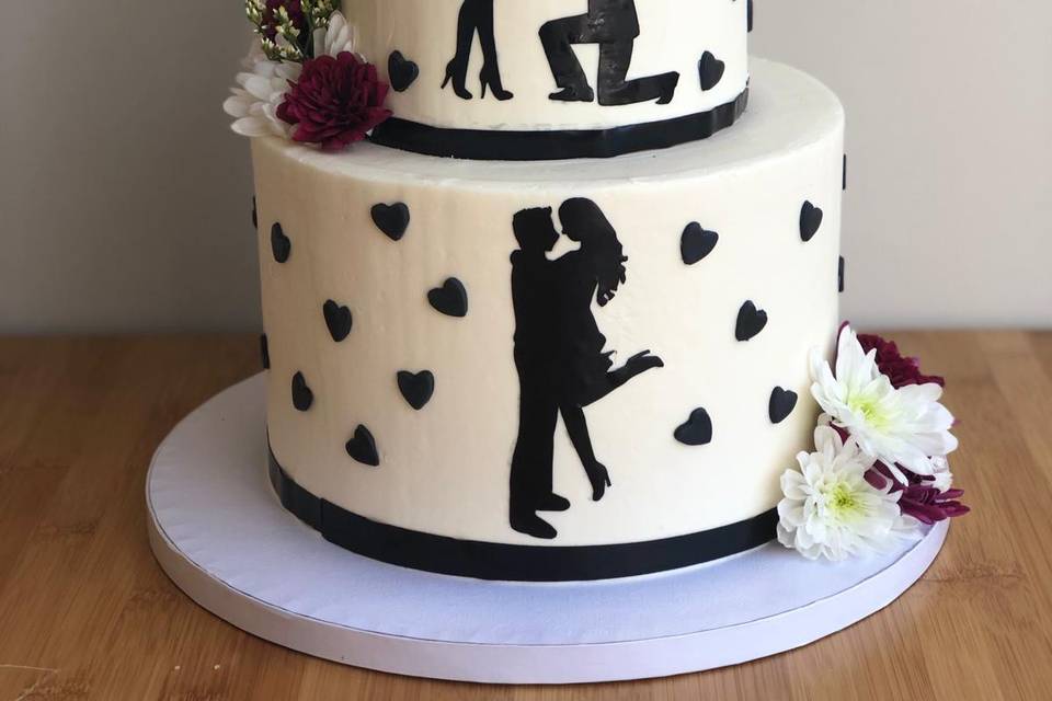 Story teller wedding cake