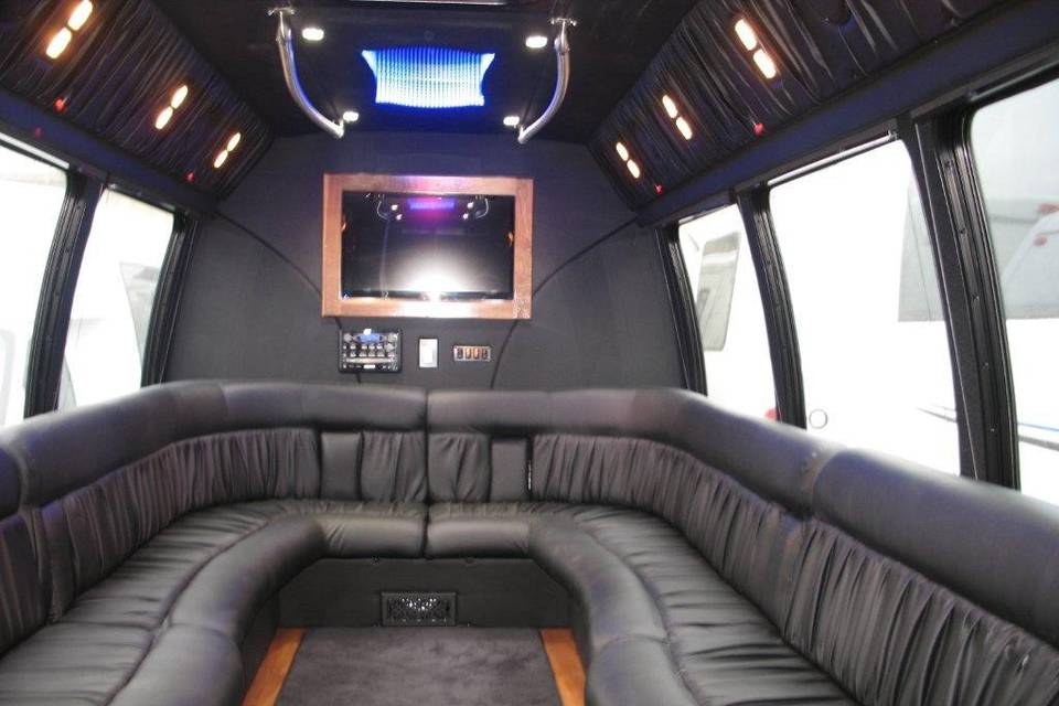 20 passenger limo - bus interior