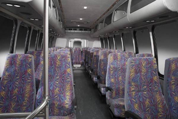 31 passenger guest shuttle bus interior