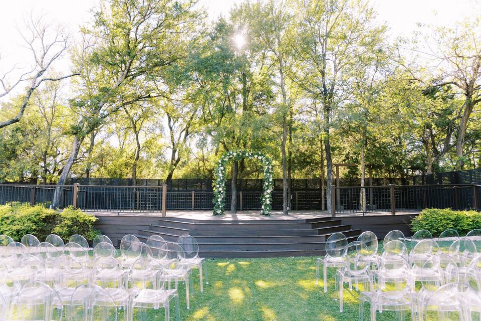 Outdoor ceremony space