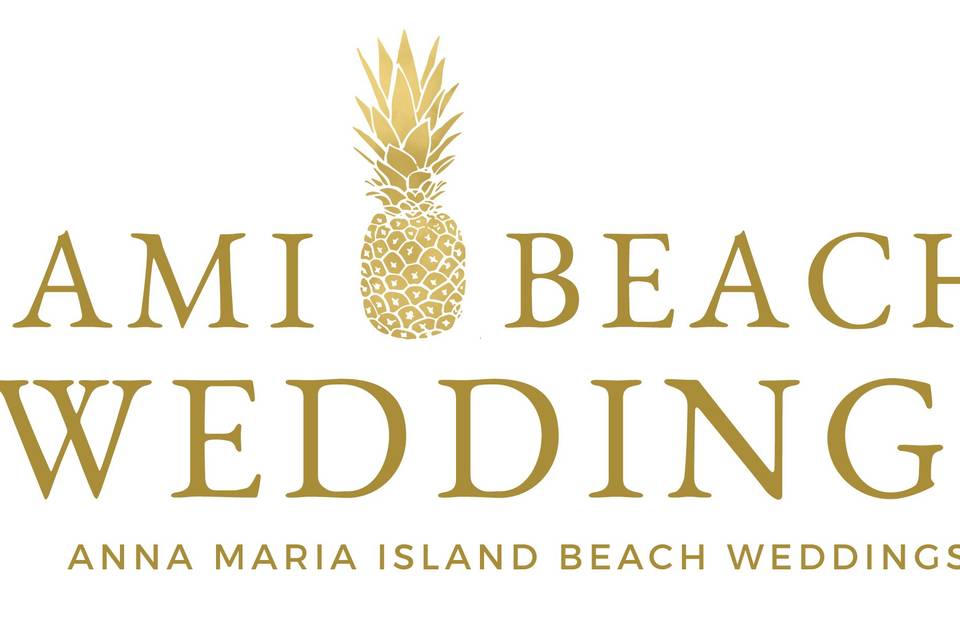 AMI Beach Weddings white logo