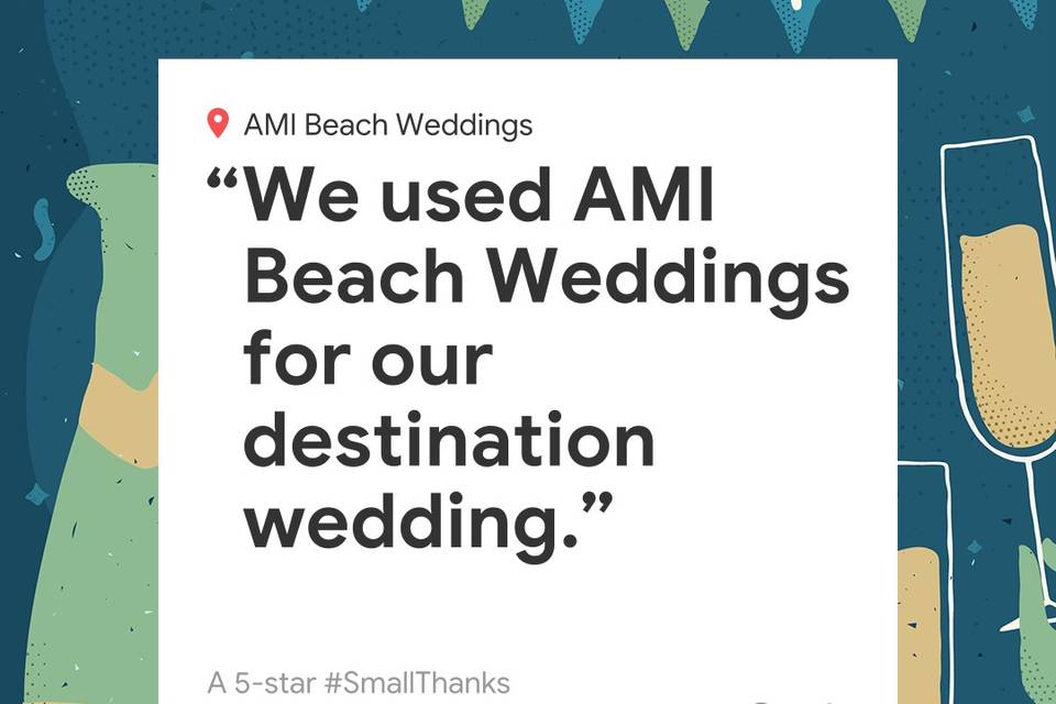 5 star review destination wed