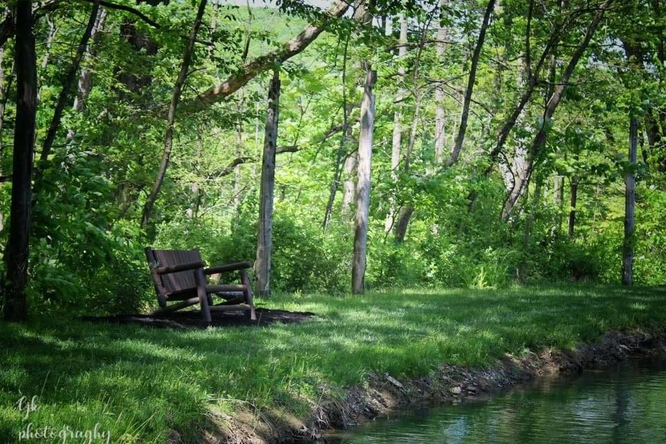 Relax by our pond.