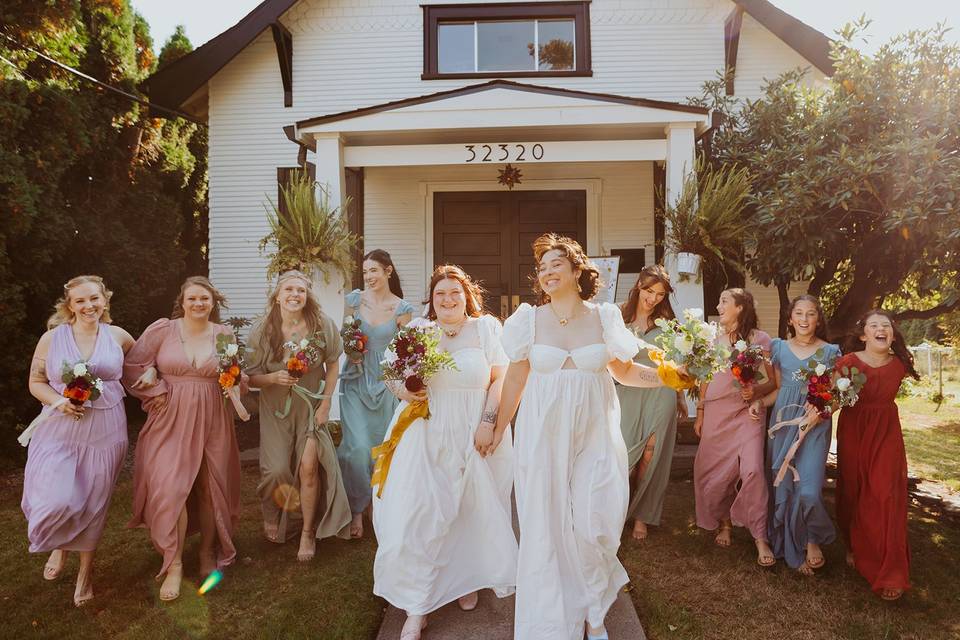 Rainbow Bridesmaids