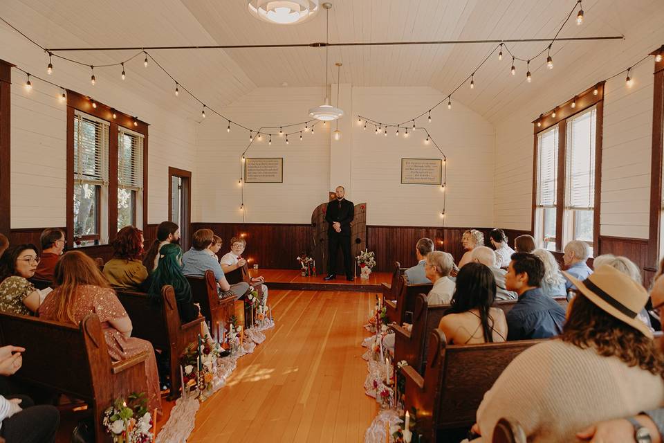 Historic chapel wedding