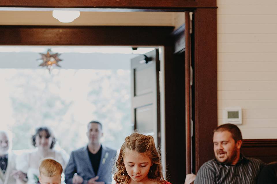 Indoor wedding ceremony