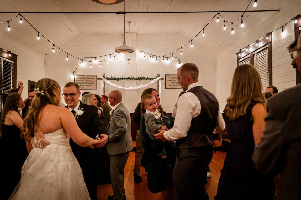 Reception inside chapel