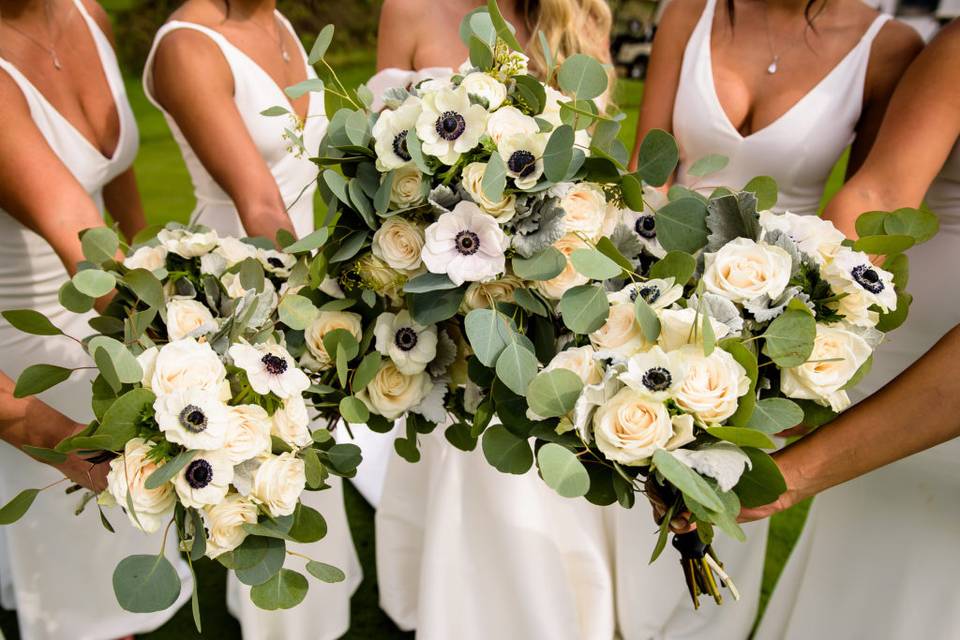 Anemone bridal party